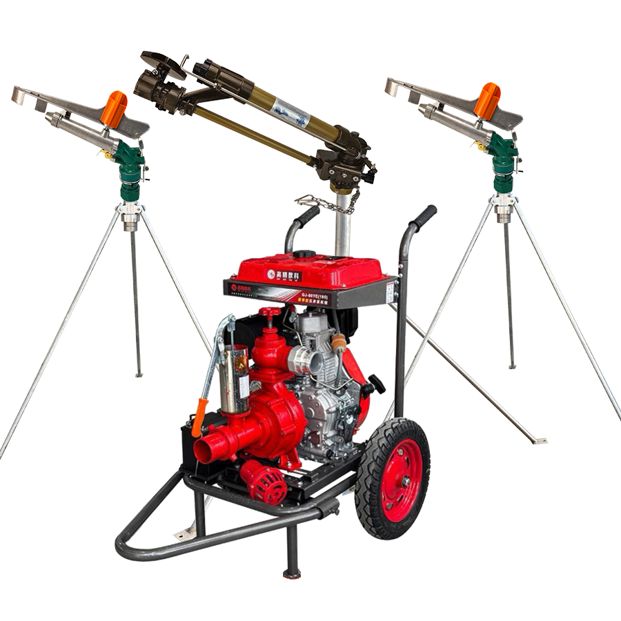 普陀一体式灌溉机组 全套喷枪水带配齐 抗旱浇地神器